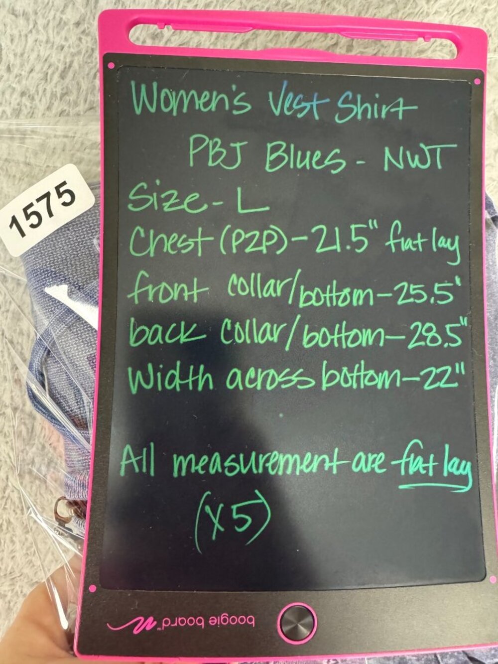 Blue Sleeveless Vest With Hood PBJ Blues L Casual Zip Front Drawstring Pocket - Picture 6 of 15
